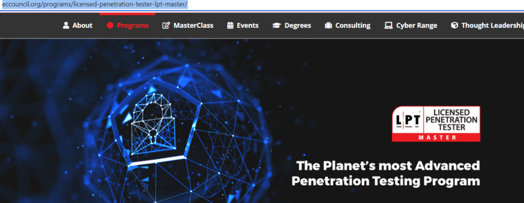 Licensed Penetration Tester Master Certification